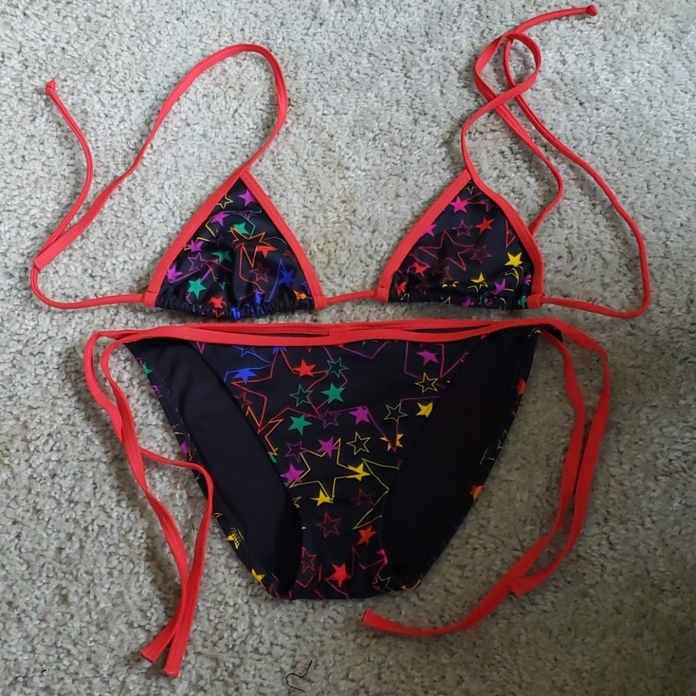 Victoria's Secret Star Print String Bikini